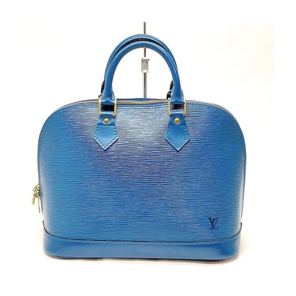 Louis Vuitton LV Hand Bag Alma Blue Epi - Picture 1 of 9